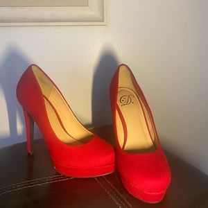 Red heels. Worn once. Size 6.